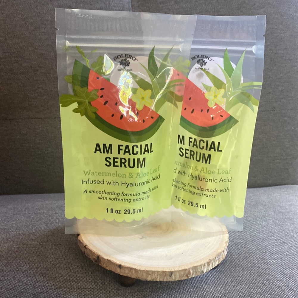 Bolero AM Facial Serum- Watermelon & Aloe Leaf infused with Hyaluronic Acid 2pk